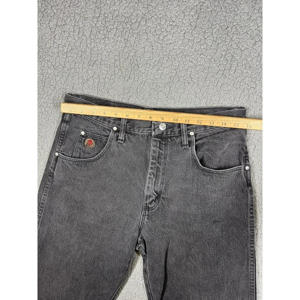 Wrangler Twenty X Jeans Mens 32‎ Black Tapered Made USA Denim Logo Western